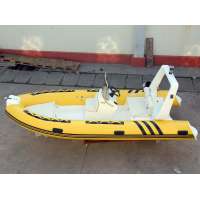 4.8m 8 person beautiful yellow fiberglass rib boat consoles