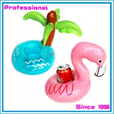 Floating Inflatable Flamingo palm tree cup holder